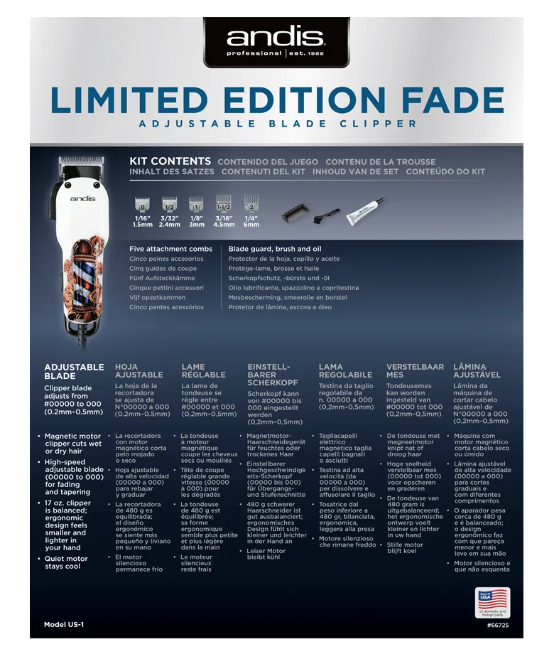 ANDIS Tosatrice Fade *Limited Edition* REF.66725 - immagine 2
