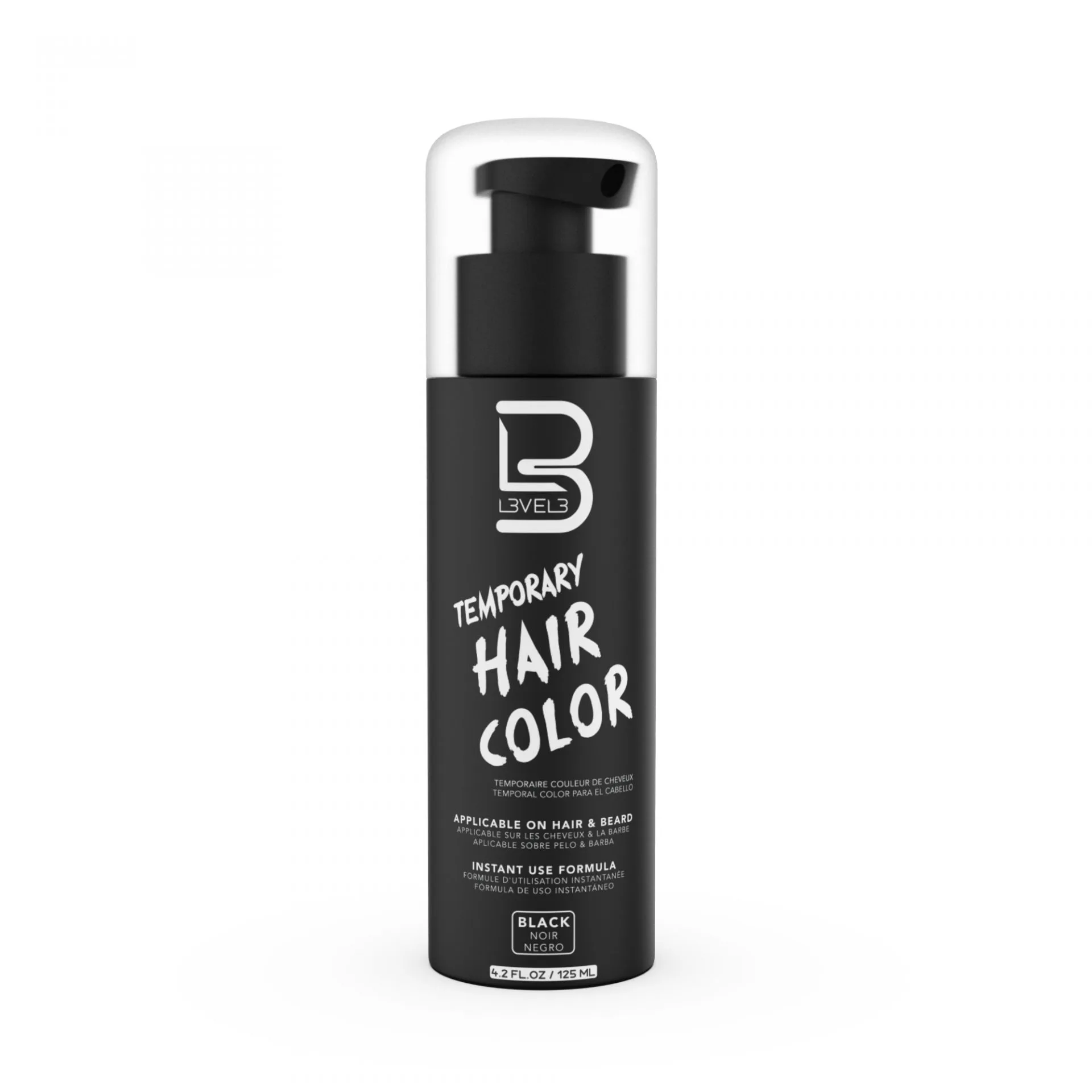 L3VEL3 Temporary Colore Barba e Capelli Nero 125ml